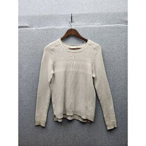 Gap Beige Textured Knit Cotton/Nylon Womens Pullover Sweater S
